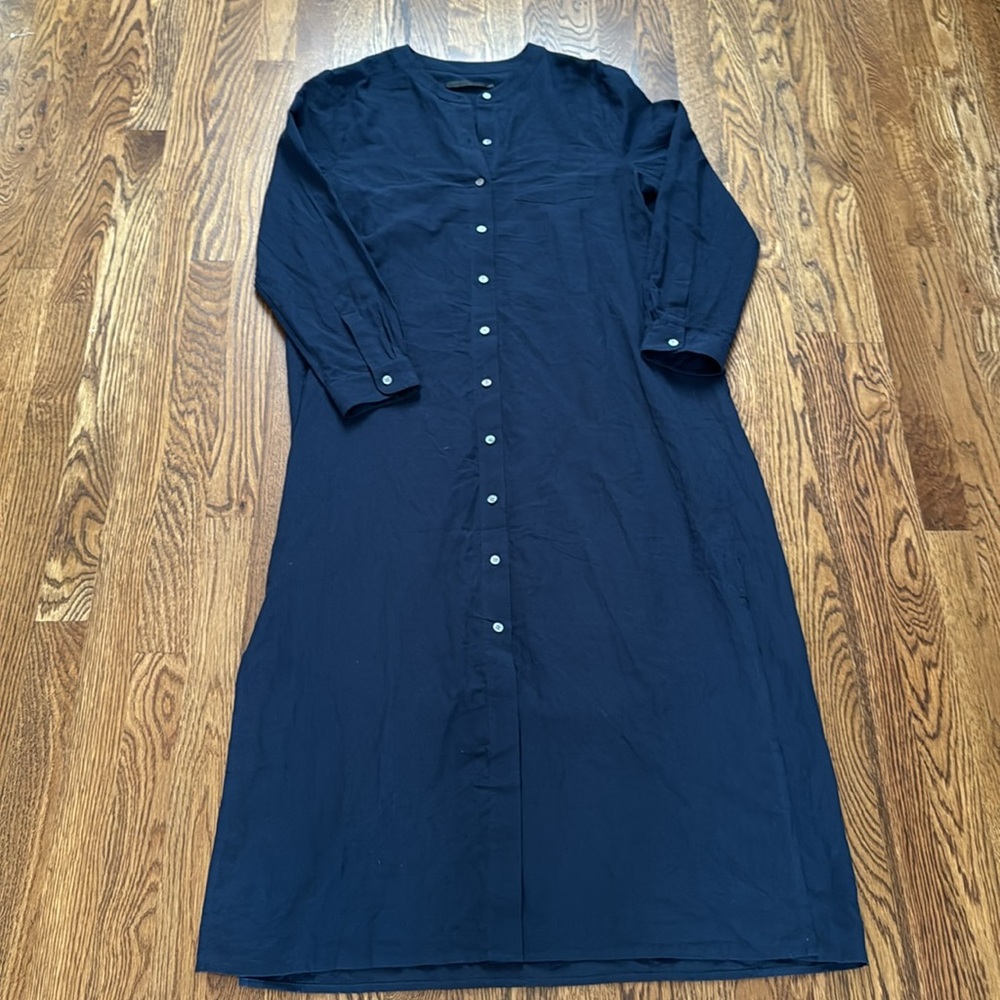 Jenni Kayne Navy Button-Front Maxi Dress - Picture 4 of 8